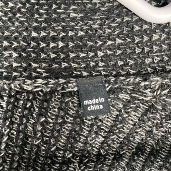 Cabi 3530 Long Layer Cardigan Sweater Medium Size M Open Front Black and Gray - Picture 8 of 9
